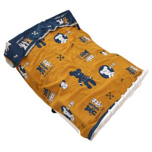 全棉毛巾被四季儿童水洗棉纯棉毛巾毯幼儿园被十层面包被盖毯抱被