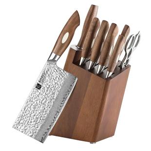 信作匠系列全套刀具日本进口AUS10大马士革钢菜刀厨房菜刀料理刀