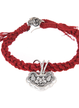 新中式红绳编织国风古银手绳