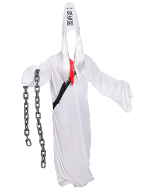 万圣节黑白无常服装恐怖丧尸