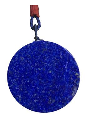 水玉冰魄吊坠原色艳蓝天然青金石