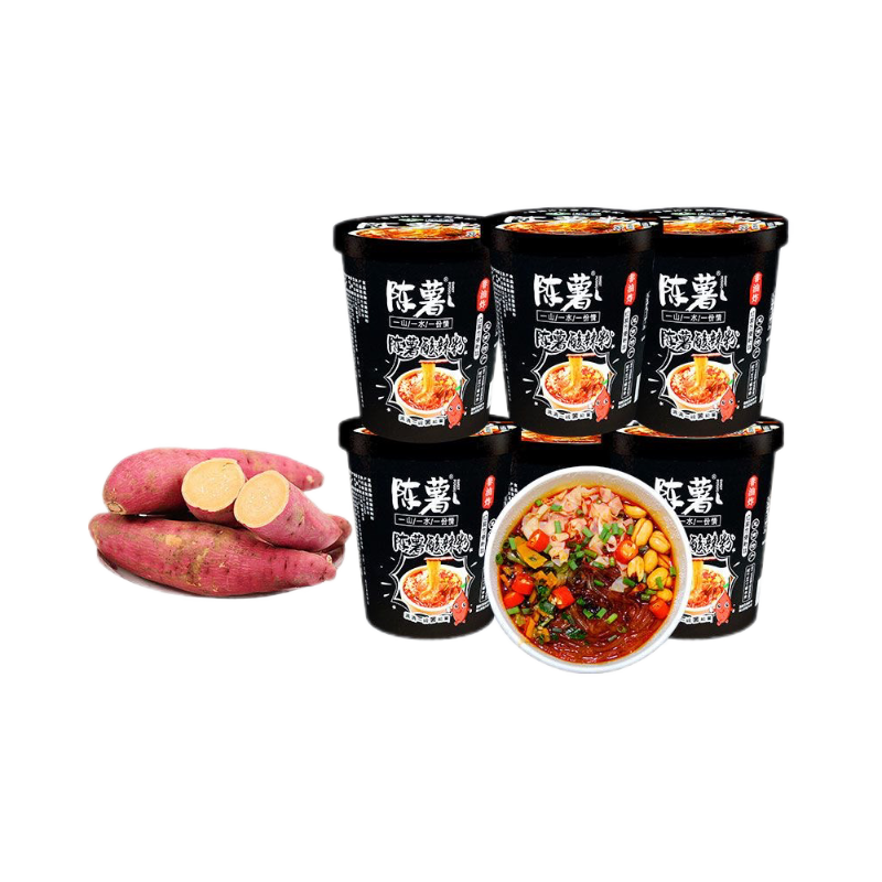 陈薯黑金版酸辣粉桶装速食免煮粉丝宵夜追剧搭子网红明星爆款推荐