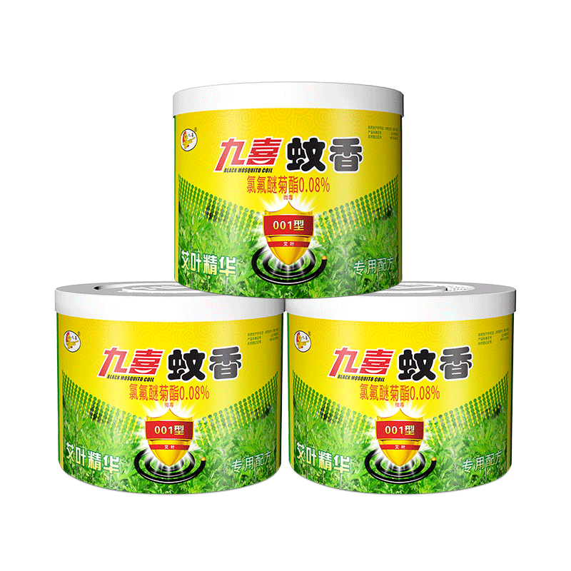 九喜艾叶香型蚊香30单盘X3桶
