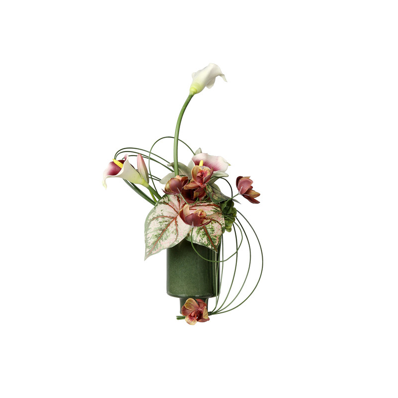 侘寂风景德镇绿色陶瓷花瓶插花酒店客厅茶几餐桌花艺软装家居摆件