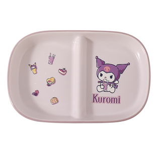 川岛屋三丽鸥儿童分格餐盘家用陶瓷一人食餐具套装可爱盘子早餐盘