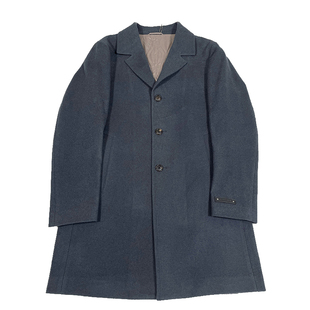 报喜鸟羊绒大衣男灰湖绿毛呢外套男修身100%绵羊毛秋冬呢大衣正品