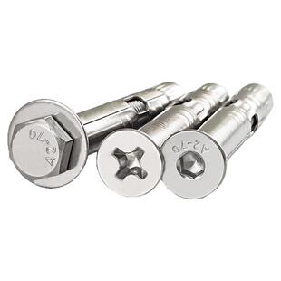 304不锈钢膨胀螺丝内膨胀螺栓外六角内置拉爆沉头十字爆炸平头钉