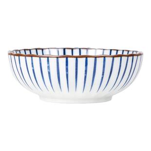 波佐见烧十草青海波日式餐盘家用复古简约深盘高颜值陶瓷意面圆盘