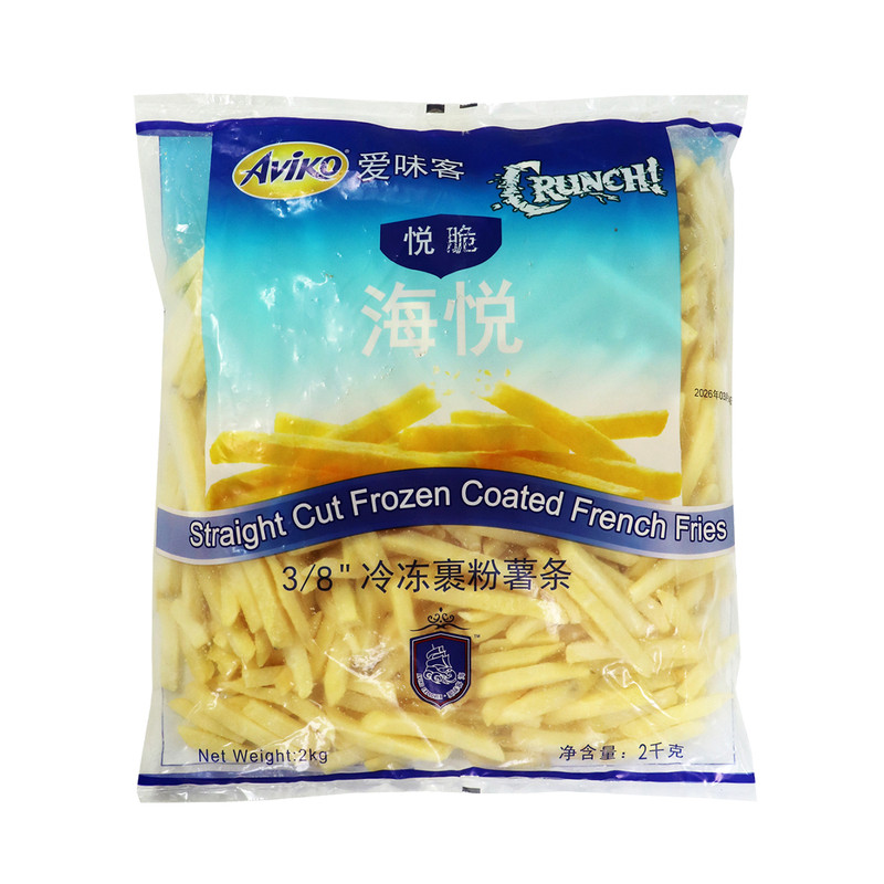 AVIKO爱味客冷冻裹粉薯条必胜客同款海悦3/8粗薯商用食材整箱批发