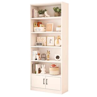 实木书架落地书柜窗台儿童书架卧室白色学生飘窗柜阳台收纳置物架