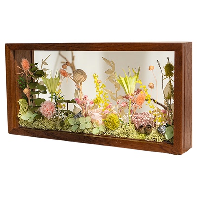 木叶集家居装饰永生花实木相框