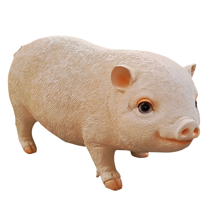 阳台卡通小猪合成树脂