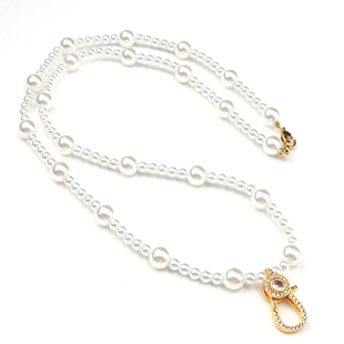 泰国贝珠佛牌链圆珠吊坠绳清新满钻弹簧扣方便拆卸珍珠贝佛牌链