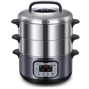 美的电蒸锅多功能家用三层大容量不锈钢蒸汽锅蒸馒头包子蒸笼火锅