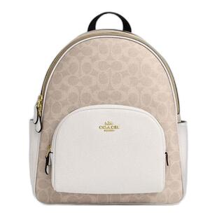 COACH 奥莱款女士PVC配皮双肩包CZ176蔻驰女包日常通勤书包背包