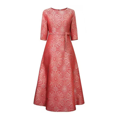 香薇姿韩版大摆裙100%桑蚕丝高端