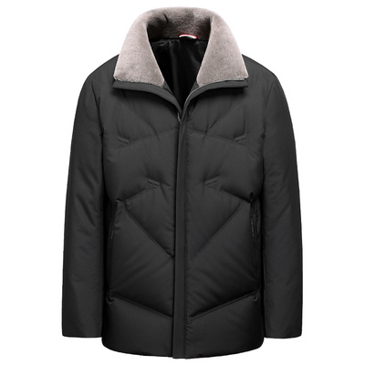 【90%鸭绒/羊毛领】爸爸装羽绒服