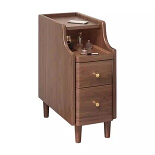 全实木床头柜家用卧室极窄小型床边收纳柜2025爆款超窄夹缝小柜子