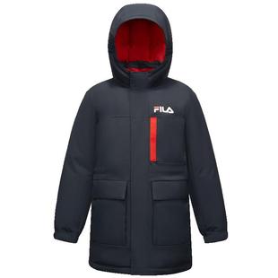 FILA KIDS斐乐童装儿童羽绒服冬季款男女童中长款工装风保暖外套