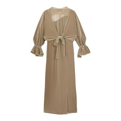 AMERI秋冬新款拼接连衣裙