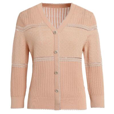 乔万尼新款针织商场同款V领收腰显瘦休闲软糯上衣好看流行EI3M259