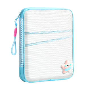 a4网纱文件袋小号学生用大容量拉链科目分类袋作业课本装书袋初中生专用试卷收纳袋手提透明资料袋A5文具袋