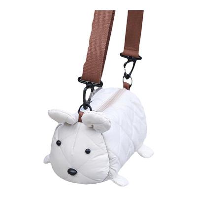 三色补丁空气棉卡通小挎包