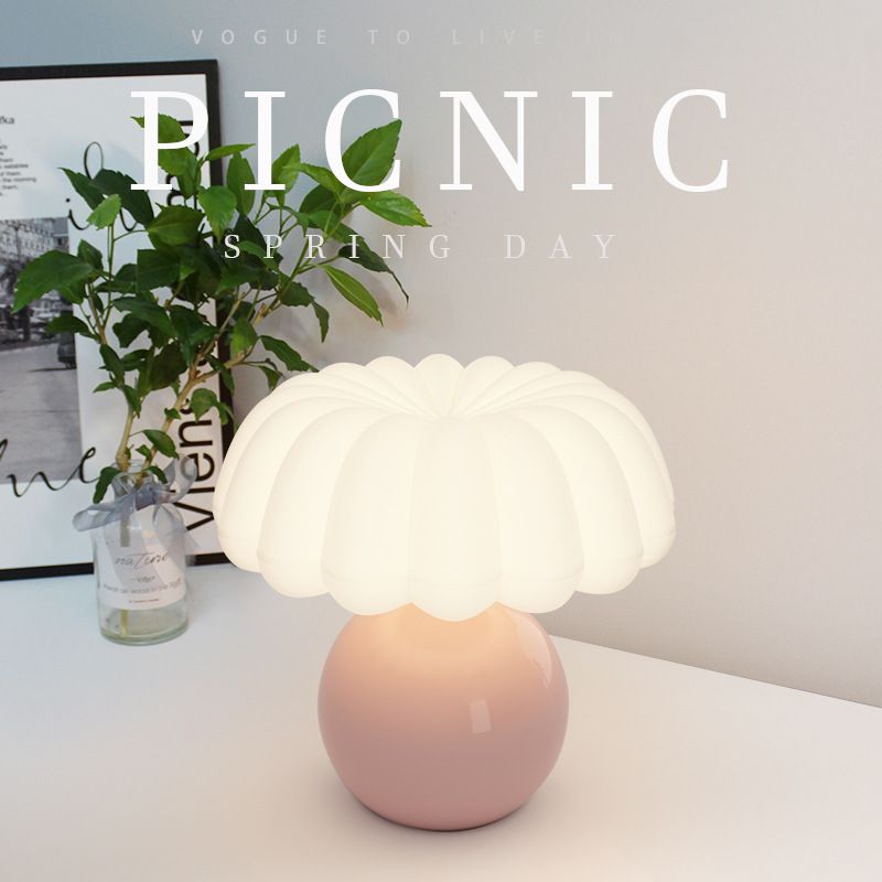 蘑菇台灯卧室床头灯少女ins小夜灯护眼高级感书房简约293L氛围灯