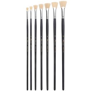 凤凰扇形笔油画笔水粉笔套装丙烯画笔刷子色彩笔笔刷美术生专用颜料笔猪鬃尼龙笔毕加索美术专业级画画排笔