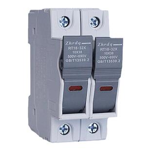 光伏直流熔断器底座10*38mmDC1000V 15A 32A 直流保险丝PV汇流箱