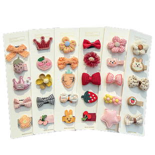 婴儿发夹汗毛夹女宝宝胎毛夹不伤发儿童碎发卡婴幼儿刘海夹子头饰