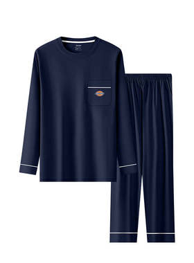 Dickies男款睡衣纯棉布料100全棉家居服长袖男士2026新款夏季薄款