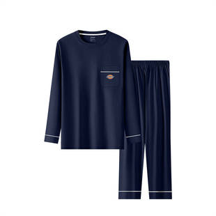 Dickies男款睡衣纯棉布料100全棉家居服长袖男士2026新款夏季薄款