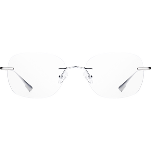 适合方圆脸无边框眼镜近视女款可配度数防蓝光眼睛白晓荷超轻纯钛