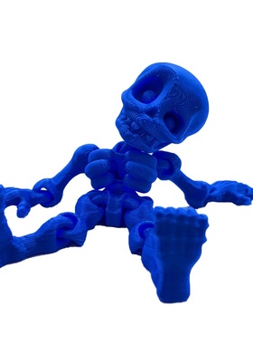 3D打印创意立体搞怪铰链骷髅人模型关节可动趣味摆件万圣节礼物
