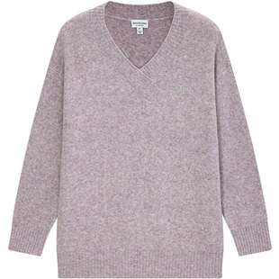 【含绵羊毛】Juicy Couture橘滋针织衫女简约V领毛衣