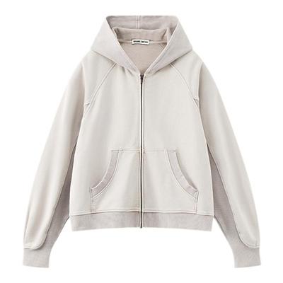 原创复古做旧自发热短款卫衣