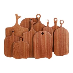 家用切菜板小水果板乌檀木实木砧板面包托披萨牛排厨房案板西餐盘