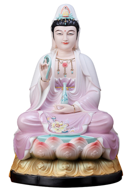 陶瓷观世音菩萨佛像摆件家用供奉