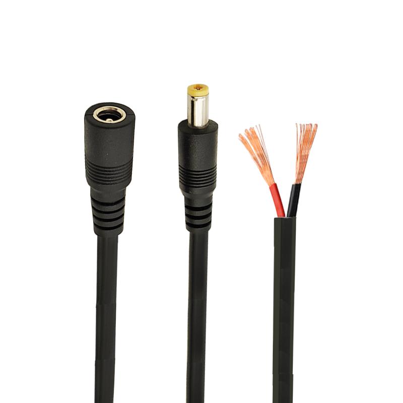 大功率直流DC5.5*2.1电源线12V24V连接线单公头纯铜芯DC单公母头