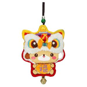 生肖醒狮刺绣香囊挂件