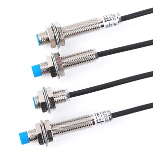 M8远距离接近开关弯头超短金属限位传感器NPNP感应三线检测电感式