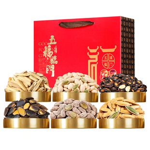 新货瓜子组合礼盒原味南瓜籽吊瓜子西瓜子美人甲炒货零食批发年货