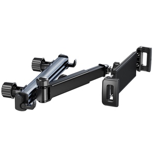 车载后排平板支架汽车内座椅挂钩金属手机架ipad电脑头枕后座固定