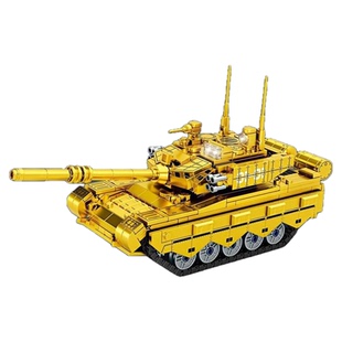 黄金99A坦克积木男孩益智拼装直升飞机拼图模型儿童军事玩具礼物