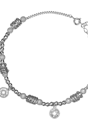 吴越老银铺足银珠烁手链时尚手串