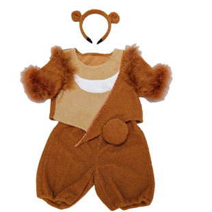 儿童棕色狗熊演出服小动物舞蹈表演服装复古毛绒套装男孩生日礼物