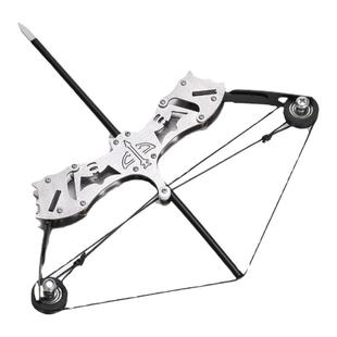 不锈钢微型迷你弓箭复合弓箭滑轮弓箭反曲弓箭兵人武器小型弓射箭