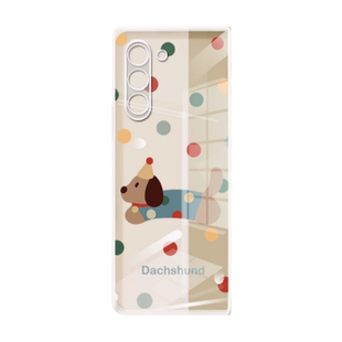 波点小狗适用三星zfold6手机壳新款超薄折叠三星Galaxy z fold6透明保护套分体硬壳zflod6可爱SAMSUNG男女