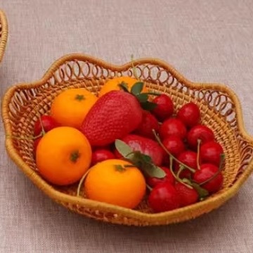 厂家批发藤编水果篮水果篮藤编简约客厅茶几欧式水果盘现代家用